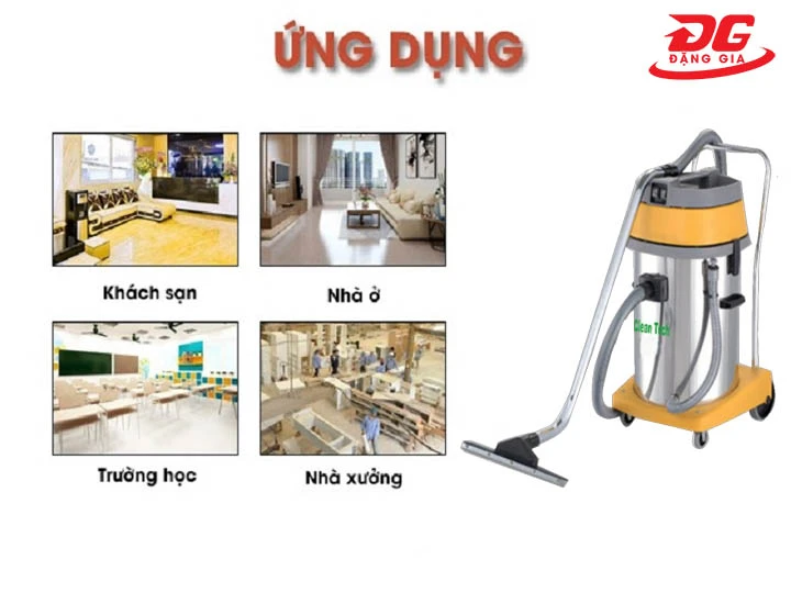 ứng dụng máy hút bụi Clean Tech CT 270
