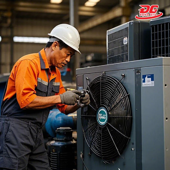 sửa quạt máy nén khí