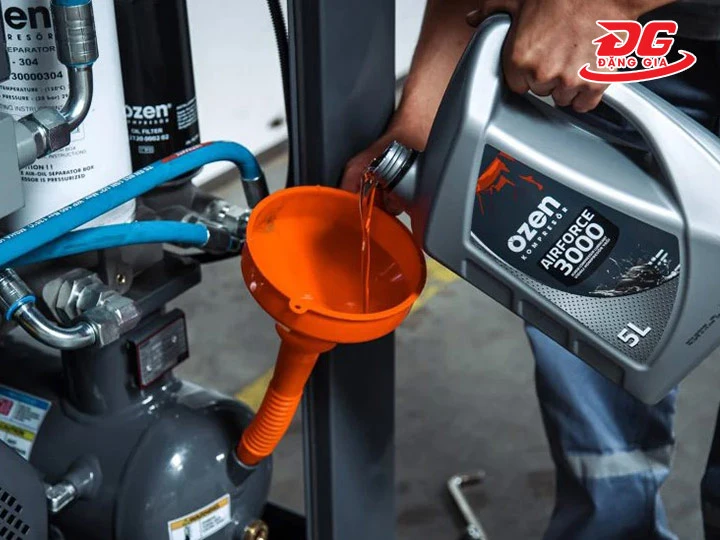 thay dầu máy nén khí