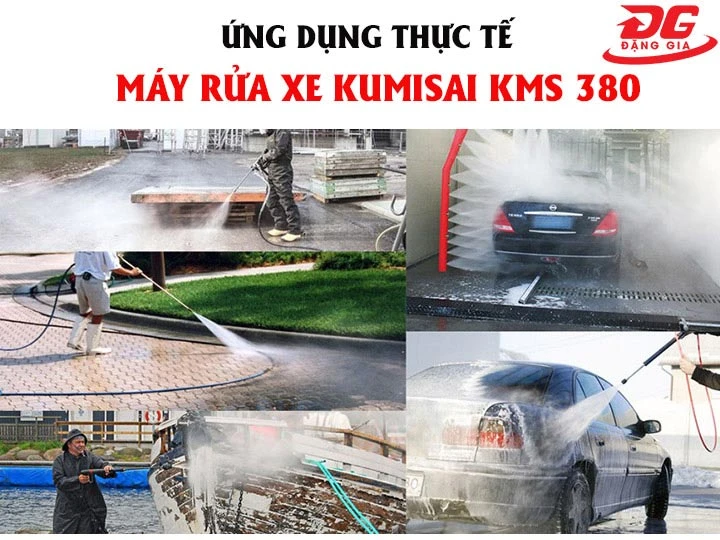 ứng dụng của máy rửa xe Kumisai KMS 380