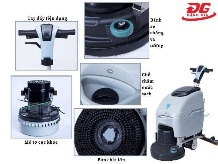 các bộ phận của máy chà sàn liên hợp Supper Clean SC2A