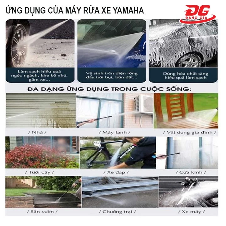ứng dụng của máy rửa xe Yamaha