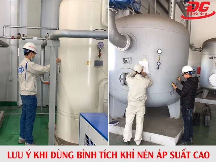 lưu ý dùng bình tích khí