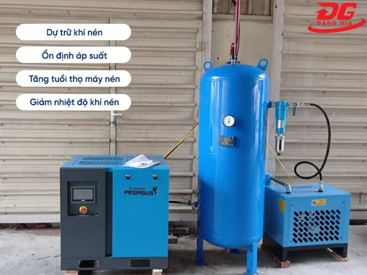 Duy trì áp suất ổn định cho toàn hệ thống nén khí