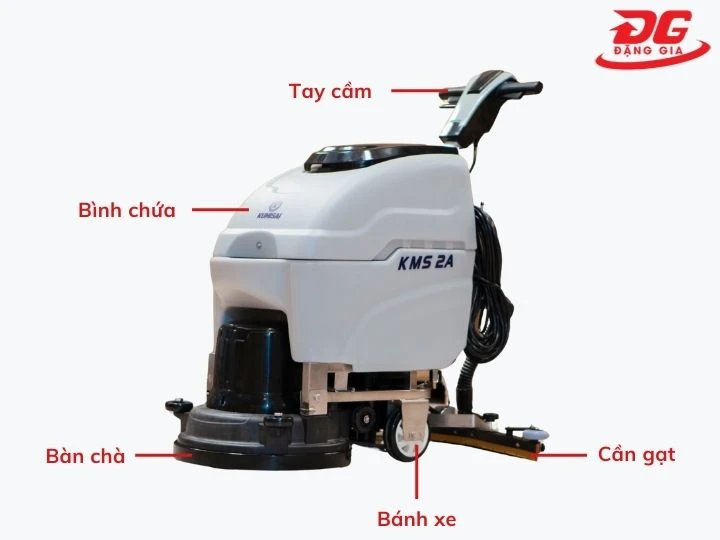 Cấu tạo máy chà sàn Kumisai KMS2A