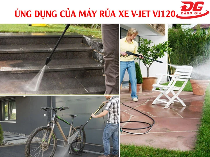 ứng dụng Máy rửa xe gia đình V-Jet VJ120