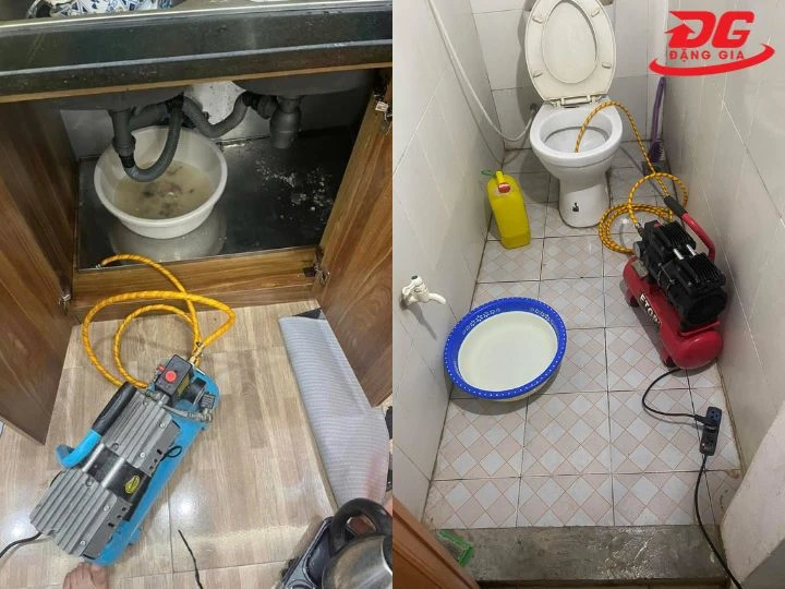 Lưu ý khi thông cống bằng máy nén khí
