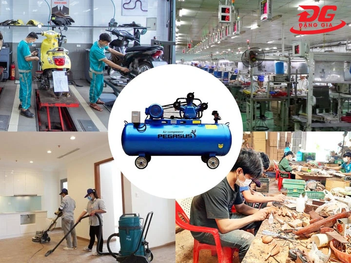 ứng dụng Máy nén khí Pegasus TM-V-0.36/8-180L