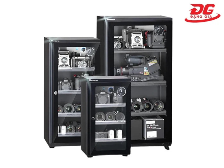 tủ chống ẩm máy ảnh đa dung tích khác nhau