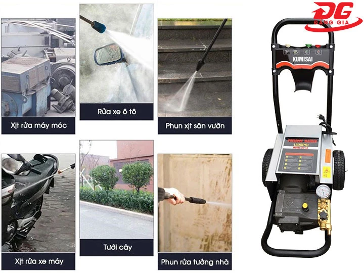 ứng dụng của máy phun rửa Kumisai 70/1.8