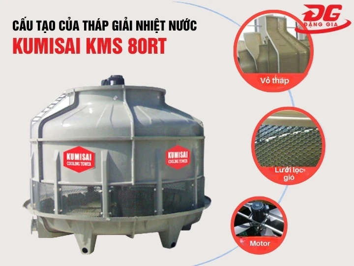 Cấu tạo tháp giải nhiệt Kumisai KMS 80RT