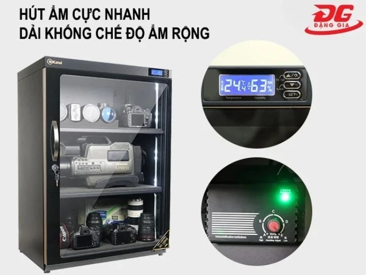tủ chống ẩm 180L hút ẩm tốt