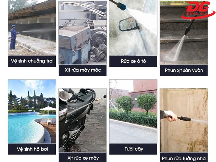 ứng dụng máy rửa xe 1800W