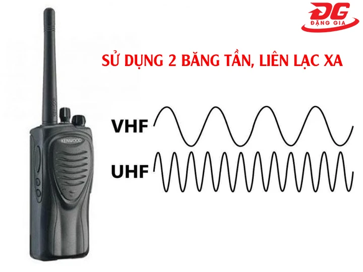 Bộ đàm cầm tay Kenwood TK-2207G sử dụng 2 băng tần, liên lạc xa