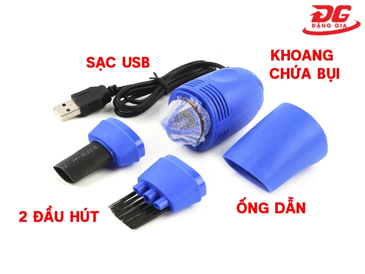 cấu tạo chi tiết của máy hút bụi cho bàn phím
