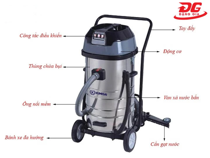 Máy hút bụi công nghiệp Kumisai KMS 380T New