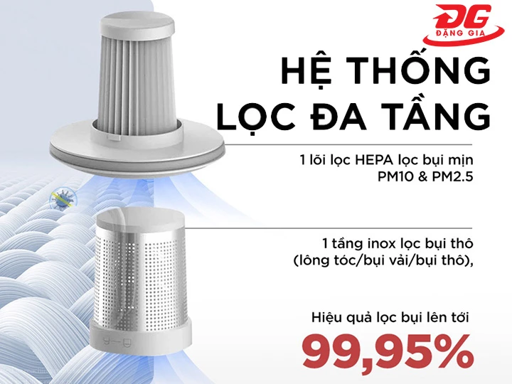 Máy hút bụi giường nệm của Đức hệ thống lọc đa tầng