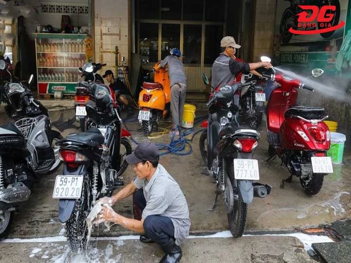 Mô hình rửa xe máy cơ bản