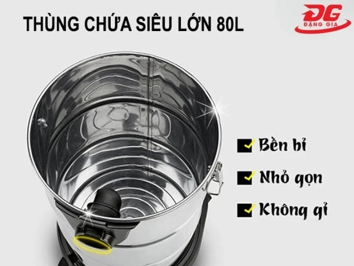 thùng chứa Máy hút bụi công nghiệp 80l