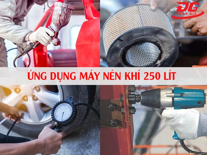 ứng dụng thực tế của máy nén khí 250 lít trong cuộc sống