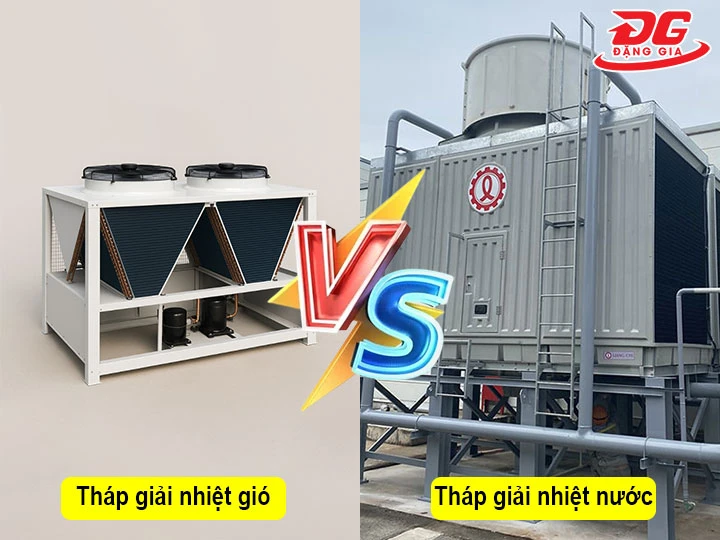 so sánh tháp tản nhiệt gió và tháp giải nhiệt nước