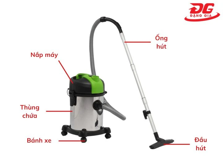 Cấu tạo máy hút bụi khô ướt IPC YS1/20 W&D