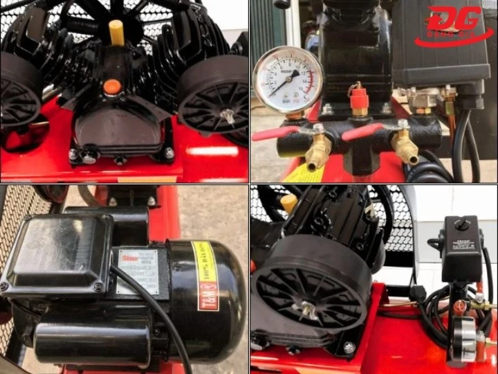 máy nén khí dây đai Wing TW-V-0.12/8-70L nén khí nhanh