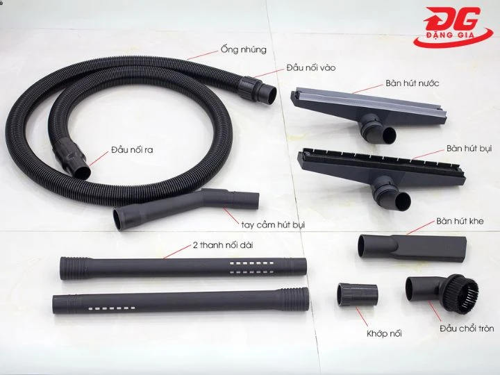 Máy hút bụi khô ướt IPC YS1/20 W&D đầy đủ phụ kiện