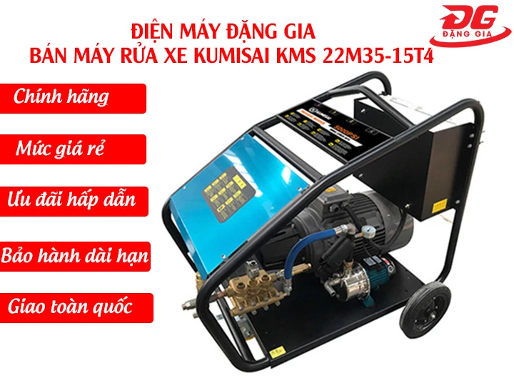Điện máy Đặng Gia bán máy rửa xe Kumisai KMS 22M35-15T4