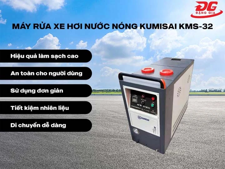 Máy rửa xe hơi nước nóng Kumisai KMS-32 làm sạch nhanh