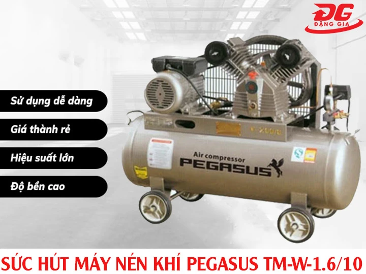 sức hút của máy nén khí Pegasus TM-W-1.6/10