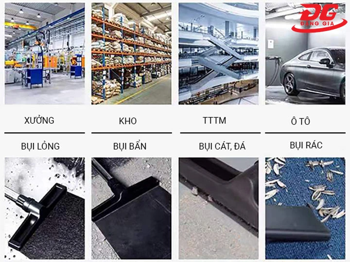 Ứng dụng của máy hút bụi công nghiệp 60 lít