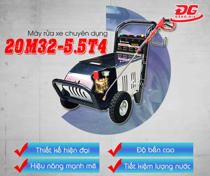 ưu điểm của Máy xịt rửa xe Palada 20M32-5.5T4