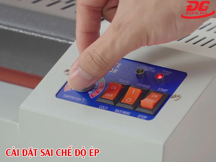 cài đặt sai chế độ ép