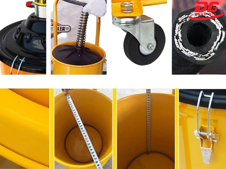 chất liệu máy bơm mỡ bằng chân