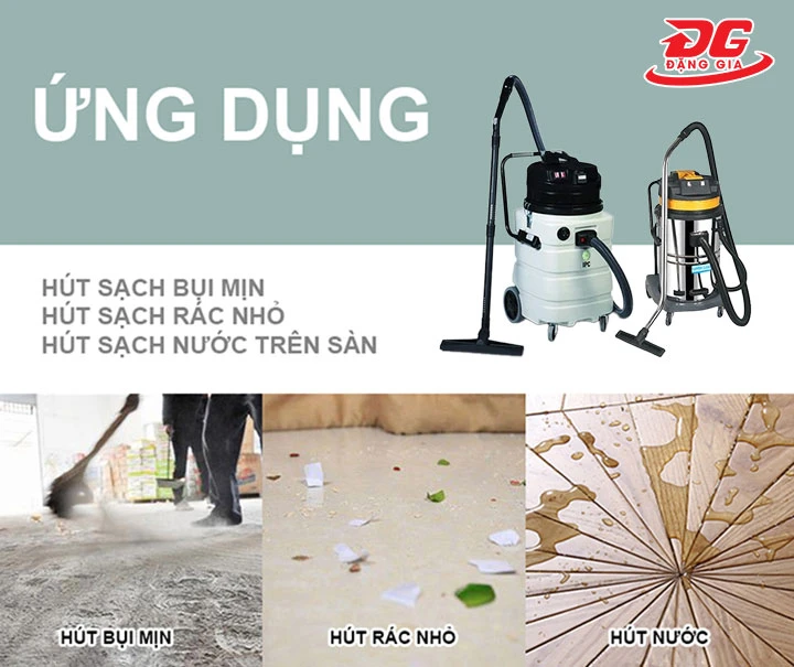 máy hút bụi công nghiệp 2 motor hút bụi khô ướt