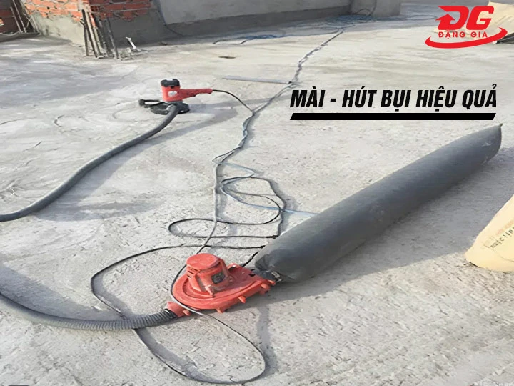 Máy mài bê tông cầm tay có hút bụi XM-150 mạnh mẽ