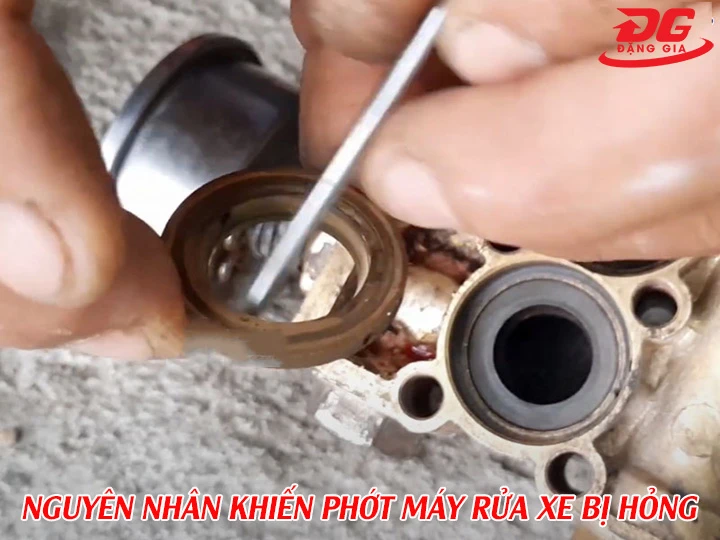 nguyên nhân khiến phớt máy rửa xe bị hỏng