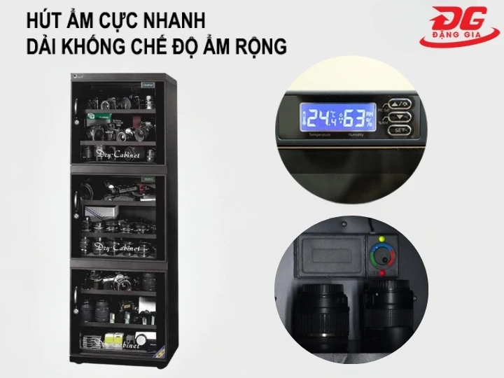 Tủ chống ẩm FujiE AD500 hút ẩm nhanh