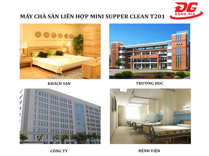 ứng dụng Máy chà sàn liên hợp mini Supper Clean T201