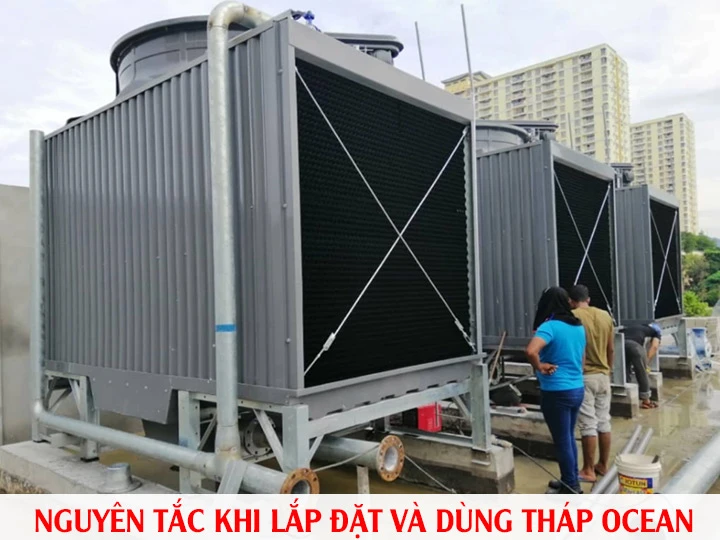 lắp đặt tháp giải nhiệt Ocean