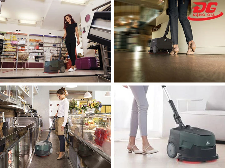 Ứng dụng máy chà sàn liên hợp mini Kumisai KMS 2E