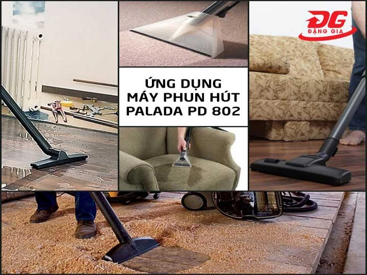 ứng dụng Máy giặt thảm phun hút Palada PD-802