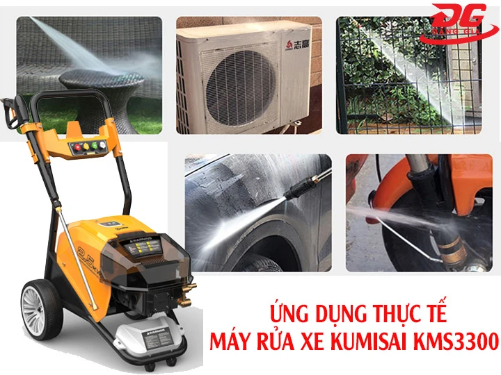 ứng dụng thực tế máy bơm rửa xe Kumisai KMS3300