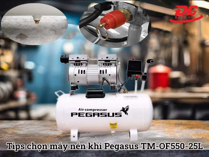 chọn mua Máy nén khí giảm âm Pegasus TM-OF550-25L