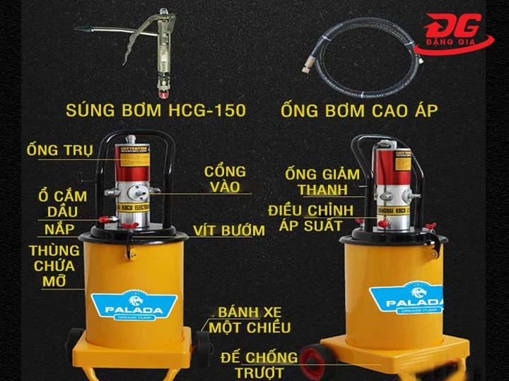 ưu điểm máy bơm mỡ khí nén Palada PD-3