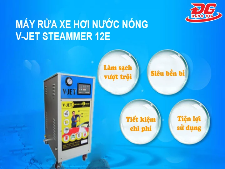 ưu điểm của máy rửa xe V-JET STEAMMER 12E