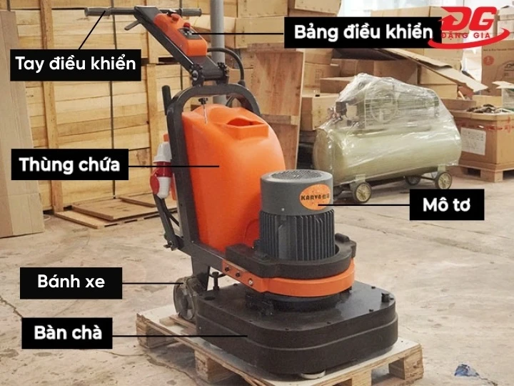 Cấu tạo Máy mài sàn bê tông K12 A6 (có biến tần