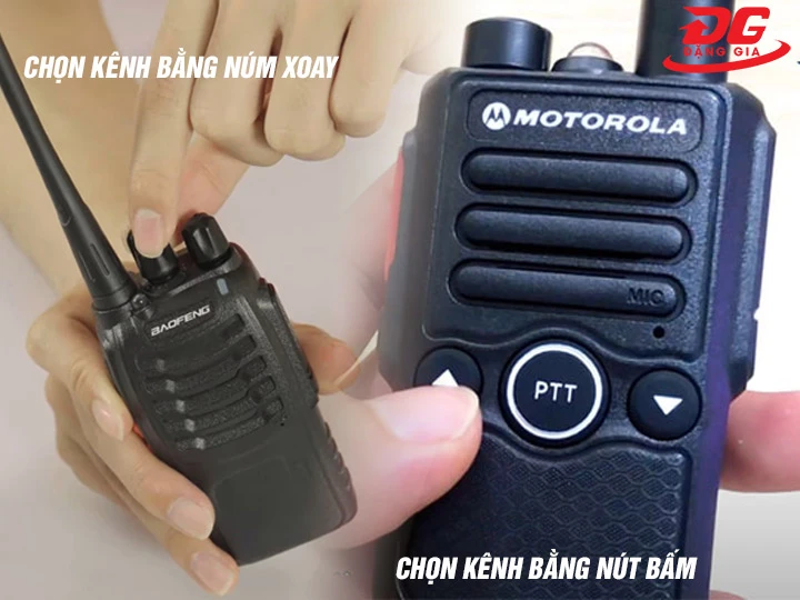 Cách chọn kênh liên lạc bộ đàm