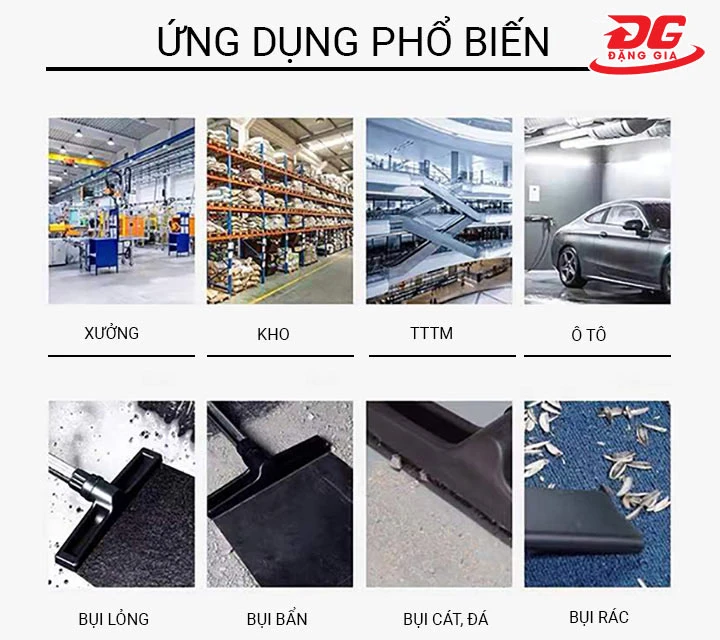 ứng dụng của máy hút bụi công nghiệp Typhoon KS-M122